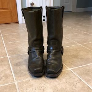 Frye belted harness boots, size 10